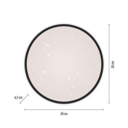 JUST LIGHT. 14293-18 - LED Hämardatav laevalgusti KYLE LED/10W/230V d. 28 cm must