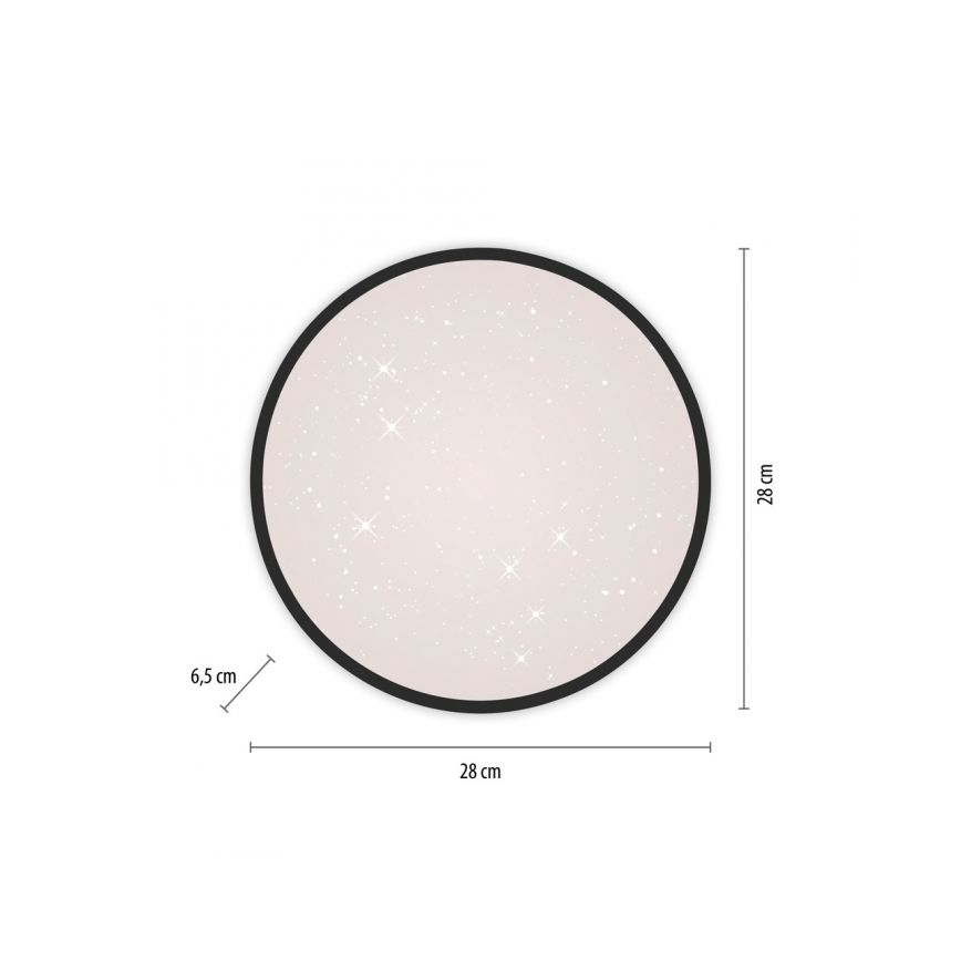 JUST LIGHT. 14293-18 - LED Hämardatav laevalgusti KYLE LED/10W/230V d. 28 cm must