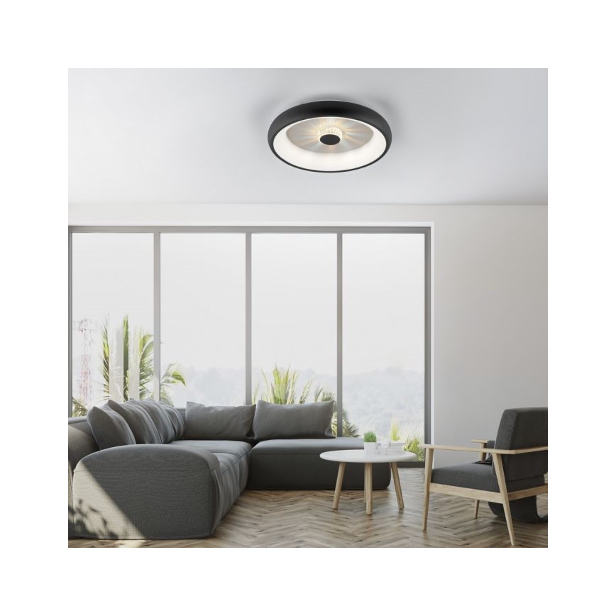 JUST LIGHT. 14384-18 - LED Hämardatav laevalgusti VERTIGO LED/29W/230V 2700-5000K must + kaugjuhtimispult