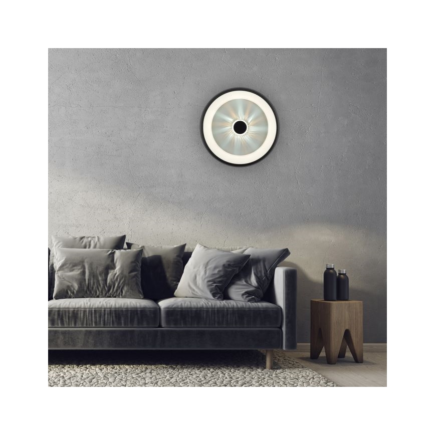 JUST LIGHT. 14384-18 - LED Hämardatav laevalgusti VERTIGO LED/29W/230V 2700-5000K must + kaugjuhtimispult