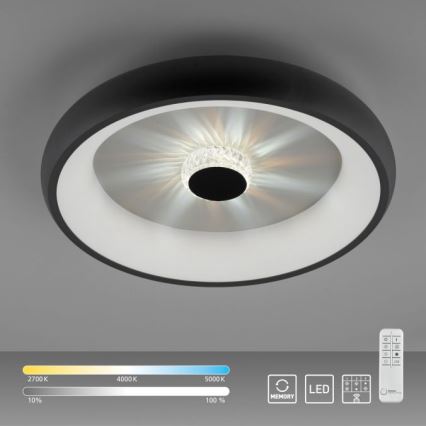 JUST LIGHT. 14384-18 - LED Hämardatav laevalgusti VERTIGO LED/29W/230V 2700-5000K must + kaugjuhtimispult