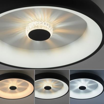 JUST LIGHT. 14384-18 - LED Hämardatav laevalgusti VERTIGO LED/29W/230V 2700-5000K must + kaugjuhtimispult