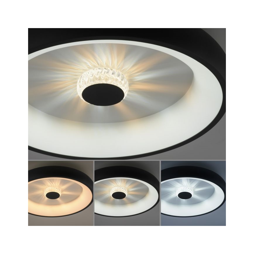 JUST LIGHT. 14384-18 - LED Hämardatav laevalgusti VERTIGO LED/29W/230V 2700-5000K must + kaugjuhtimispult