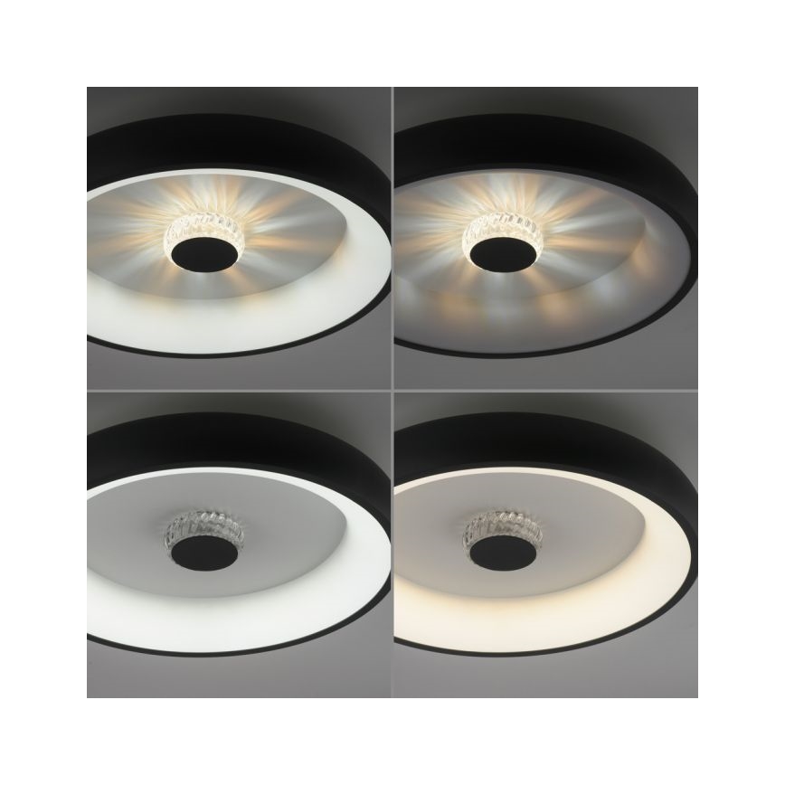 JUST LIGHT. 14384-18 - LED Hämardatav laevalgusti VERTIGO LED/29W/230V 2700-5000K must + kaugjuhtimispult