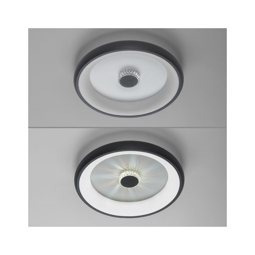 JUST LIGHT. 14384-18 - LED Hämardatav laevalgusti VERTIGO LED/29W/230V 2700-5000K must + kaugjuhtimispult