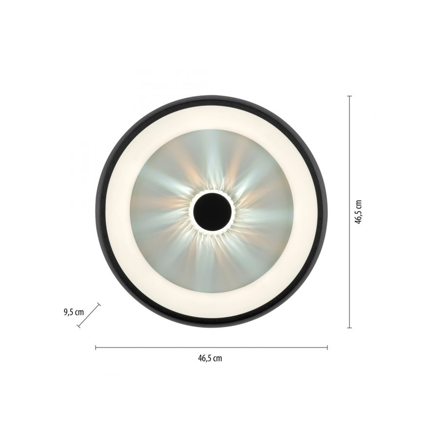 JUST LIGHT. 14384-18 - LED Hämardatav laevalgusti VERTIGO LED/29W/230V 2700-5000K must + kaugjuhtimispult