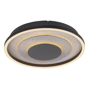 JUST LIGHT. 14409-21 - LED laelamp GLITTY LED/22W/230V läbimõõduga 40 cm must
