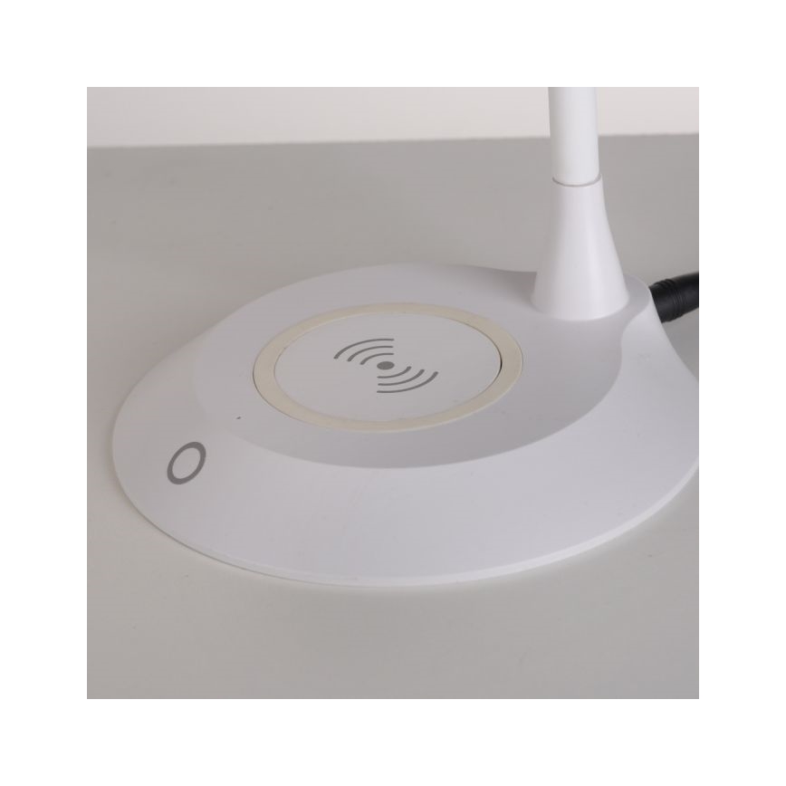 JUST LIGHT. 14414-16 - Hämardatav painduv puutekontrolliga LED-laualamp juhtmevaba laadimisega PUCKI LED/4,5W/230V valge