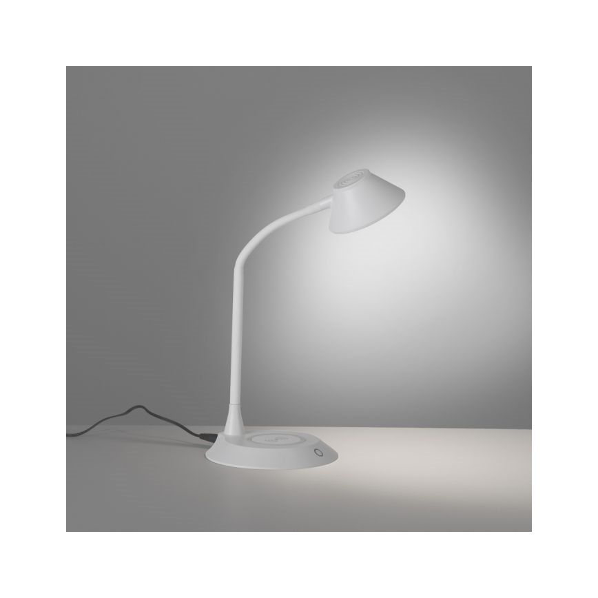 JUST LIGHT. 14414-16 - LED dimmerdatav paindlik puutetundlik laualamp traadita laadimisega PUCKI LED/4,5W/230V valge
