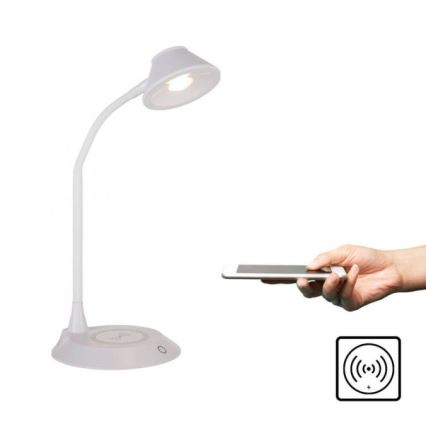 JUST LIGHT. 14414-16 - LED dimmerdatav paindlik puutetundlik laualamp traadita laadimisega PUCKI LED/4,5W/230V valge