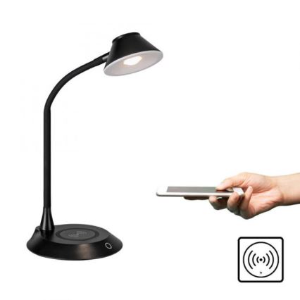 JUST LIGHT. 14414-18 - Hämardatav paindlik puutelaudlamp juhtmevaba laadimisega PUCKI LED/4,5W/230V must
