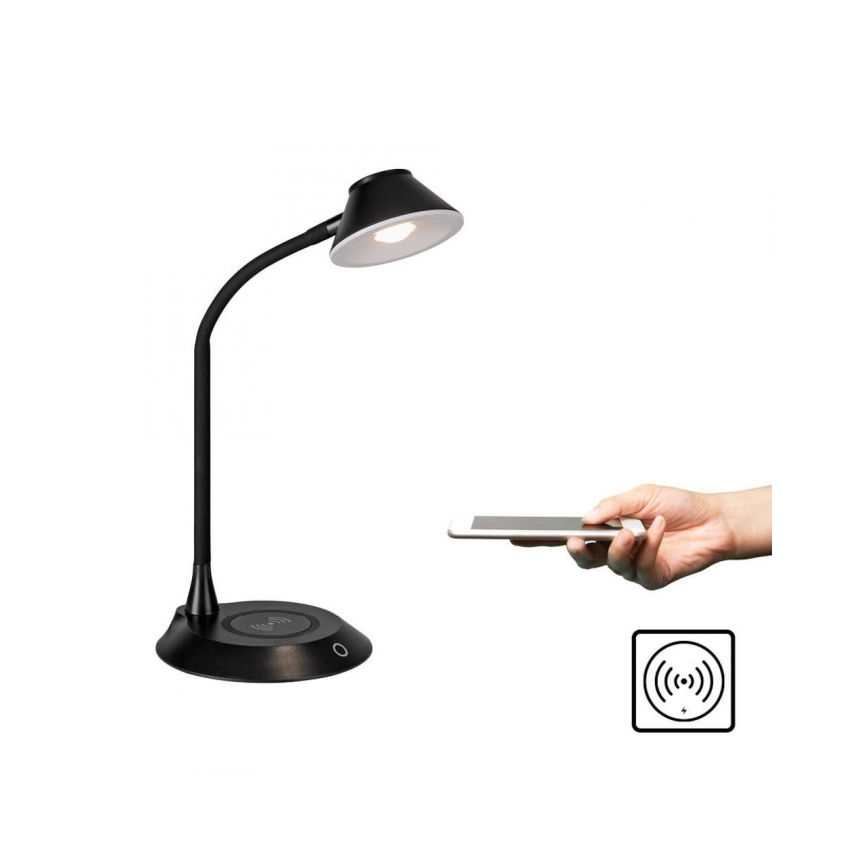 JUST LIGHT. 14414-18 - Hämardatav paindlik puutelaudlamp juhtmevaba laadimisega PUCKI LED/4,5W/230V must