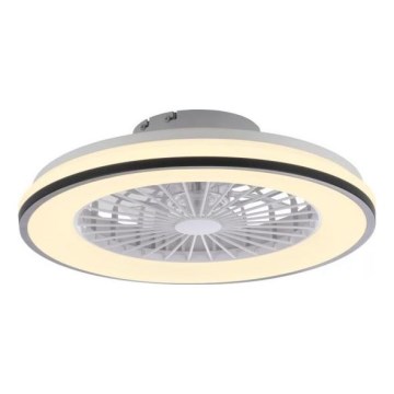 JUST LIGHT. 14447-18 - LED RGBW Hämardatav laeventilaator koos valgusega LENO LED/44W/230V 3000-6500K läb. 48,6 cm valge + kaugjuhtimispult
