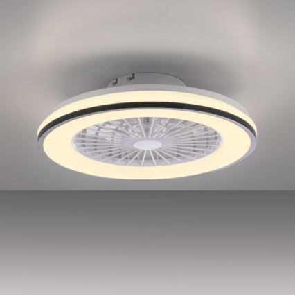 JUST LIGHT. 14447-18 - LED RGBW reguleeritav laeventilaator valgusega LENO LED/44W/230V 3000-6500K läbimõõt 48,6 cm valge + kaugjuhtimispult