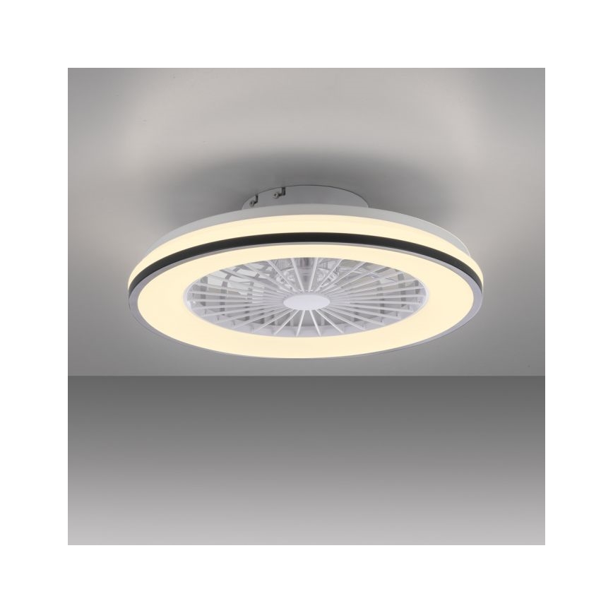 JUST LIGHT. 14447-18 - LED RGBW reguleeritav laeventilaator valgusega LENO LED/44W/230V 3000-6500K läbimõõt 48,6 cm valge + kaugjuhtimispult