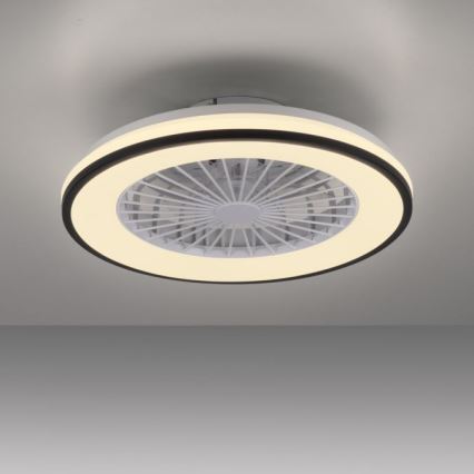 JUST LIGHT. 14447-18 - LED RGBW reguleeritav laeventilaator valgusega LENO LED/44W/230V 3000-6500K läbimõõt 48,6 cm valge + kaugjuhtimispult