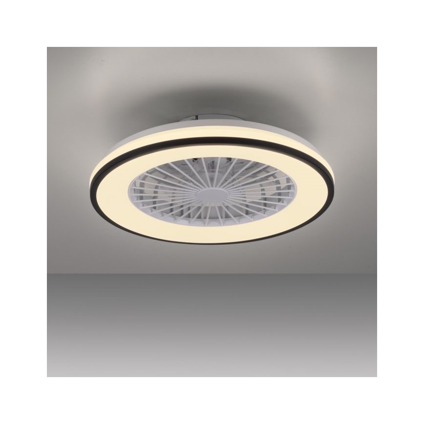 JUST LIGHT. 14447-18 - LED RGBW reguleeritav laeventilaator valgusega LENO LED/44W/230V 3000-6500K läbimõõt 48,6 cm valge + kaugjuhtimispult