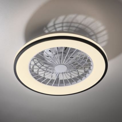 JUST LIGHT. 14447-18 - LED RGBW reguleeritav laeventilaator valgusega LENO LED/44W/230V 3000-6500K läbimõõt 48,6 cm valge + kaugjuhtimispult