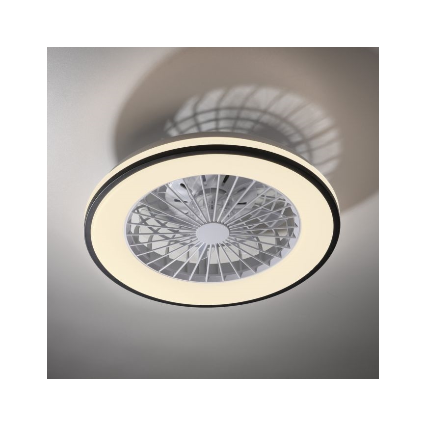 JUST LIGHT. 14447-18 - LED RGBW reguleeritav laeventilaator valgusega LENO LED/44W/230V 3000-6500K läbimõõt 48,6 cm valge + kaugjuhtimispult