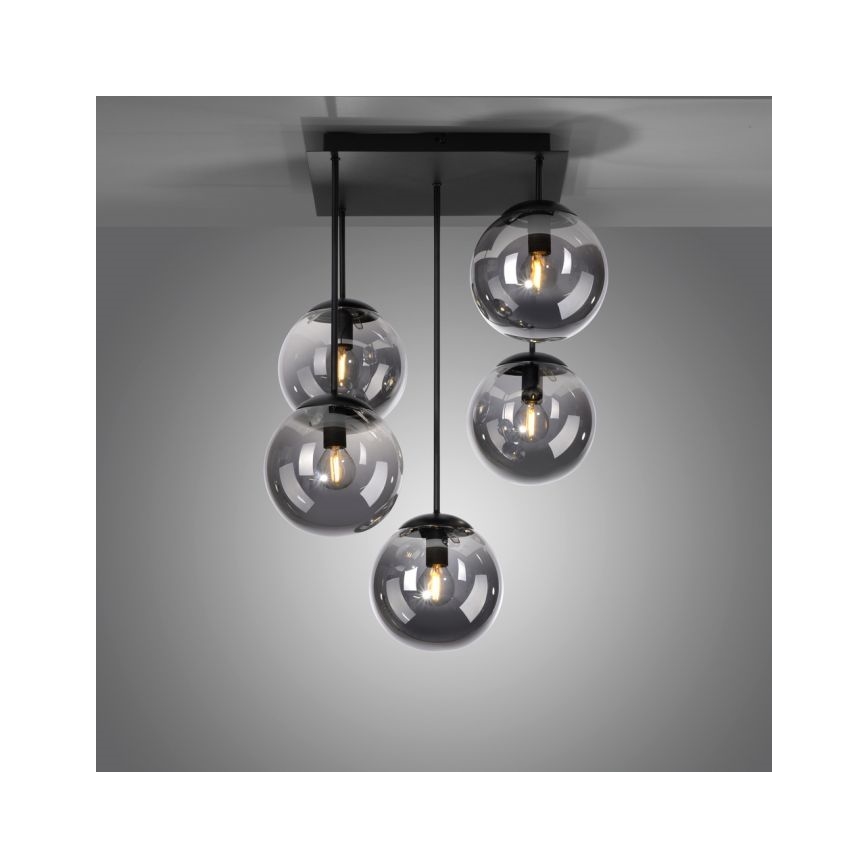 JUST LIGHT. 14602-18 - Ripplühter WIDOW 5xE14/25W/230V must