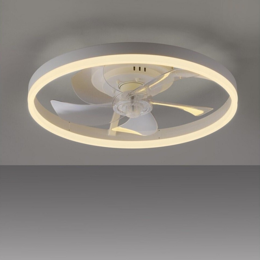 LIHTSALT VALGUS. 14624-16 - LED-hämardatav laeventilaator valgusega RITA LED/22W/230V 3000-6000K läbimõõt 50 cm valge + kaugjuhtimispult