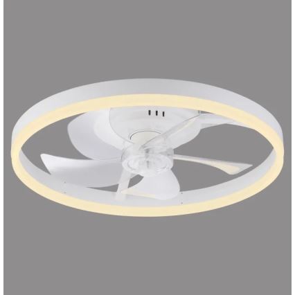 LIHTSALT VALGUS. 14624-16 - LED-hämardatav laeventilaator valgusega RITA LED/22W/230V 3000-6000K läbimõõt 50 cm valge + kaugjuhtimispult