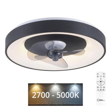JUST LIGHT. 14644-18 - LED Hämardatav laeventilaator valgustiga VENIKA LED/36W/230V d. 48,6 cm 2700-5000K + kaugjuhtimispult