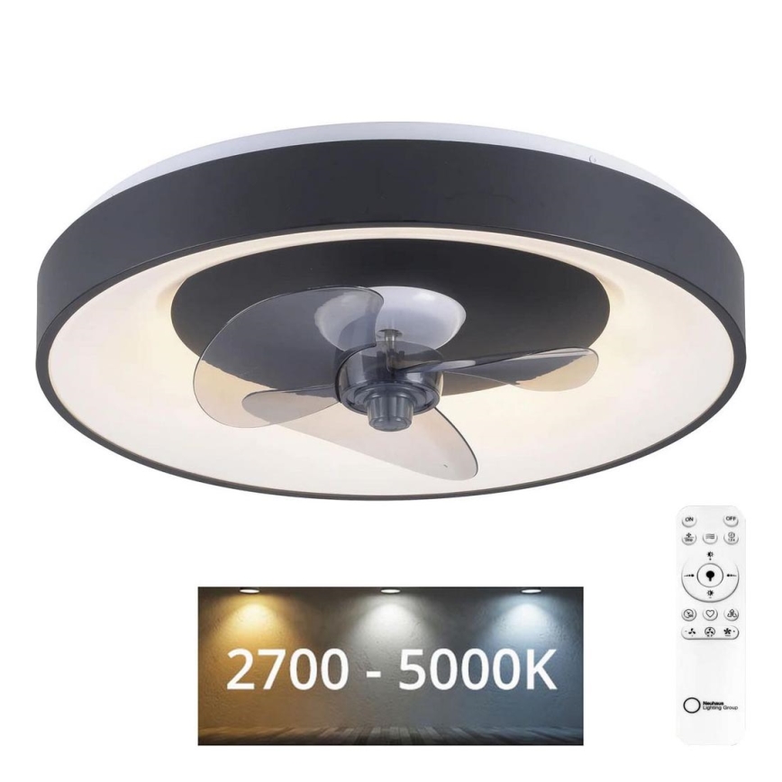 JUST LIGHT. 14644-18 - LED Hämardatav laeventilaator valgustiga VENIKA LED/36W/230V d. 48,6 cm 2700-5000K + kaugjuhtimispult