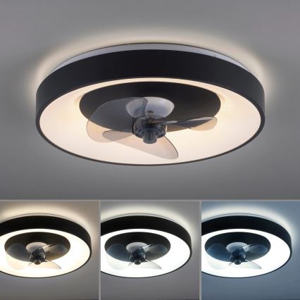 JUST LIGHT. 14644-18 - LED Hämardatav laeventilaator valgustiga VENIKA LED/36W/230V d. 48,6 cm 2700-5000K + kaugjuhtimispult