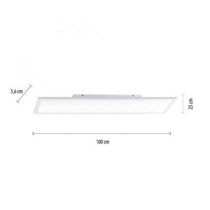 JUST LIGHT. 14682-16 - LED RGB Hämardatav pinnale kinnitatav valguspaneel LOLA FLAT LED/28,5W/230V 2700-5000K + kaugjuhtimispult