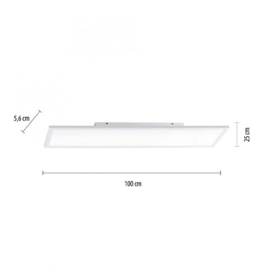 JUST LIGHT. 14682-16 - LED RGB Hämardatav pinnale kinnitatav valguspaneel LOLA FLAT LED/28,5W/230V 2700-5000K + kaugjuhtimispult