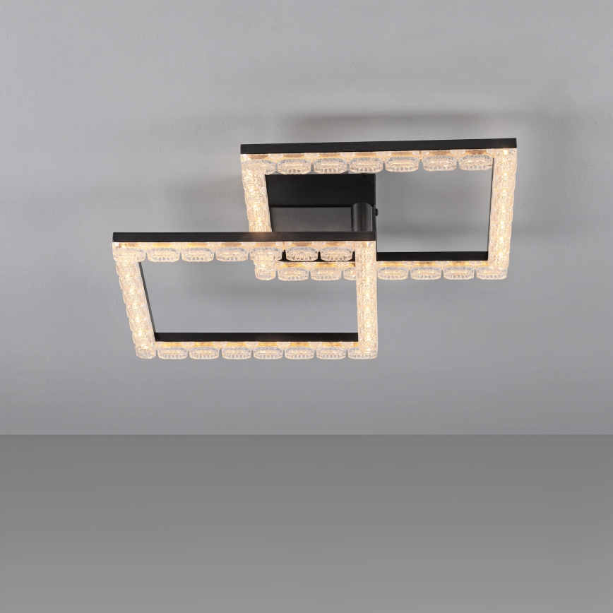 JUST LIGHT. 14732-18 - LED laelamp GLITRA LED/17,5W/230V 37,6x37,6 cm must