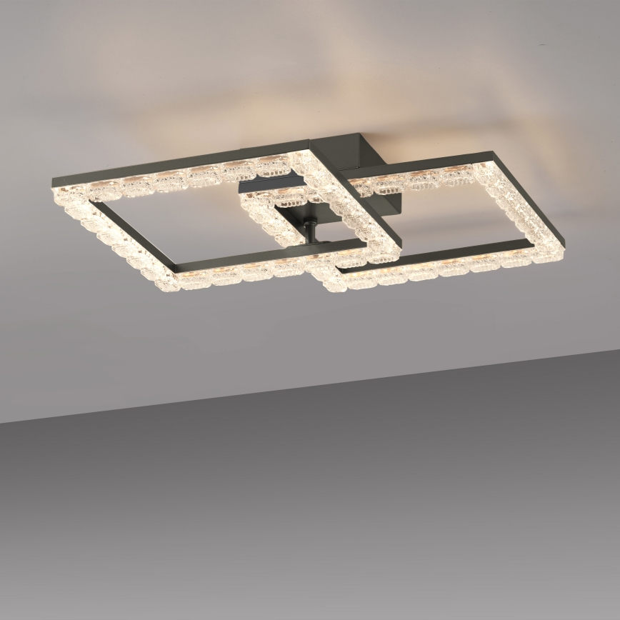 JUST LIGHT. 14732-18 - LED laelamp GLITRA LED/17,5W/230V 37,6x37,6 cm must