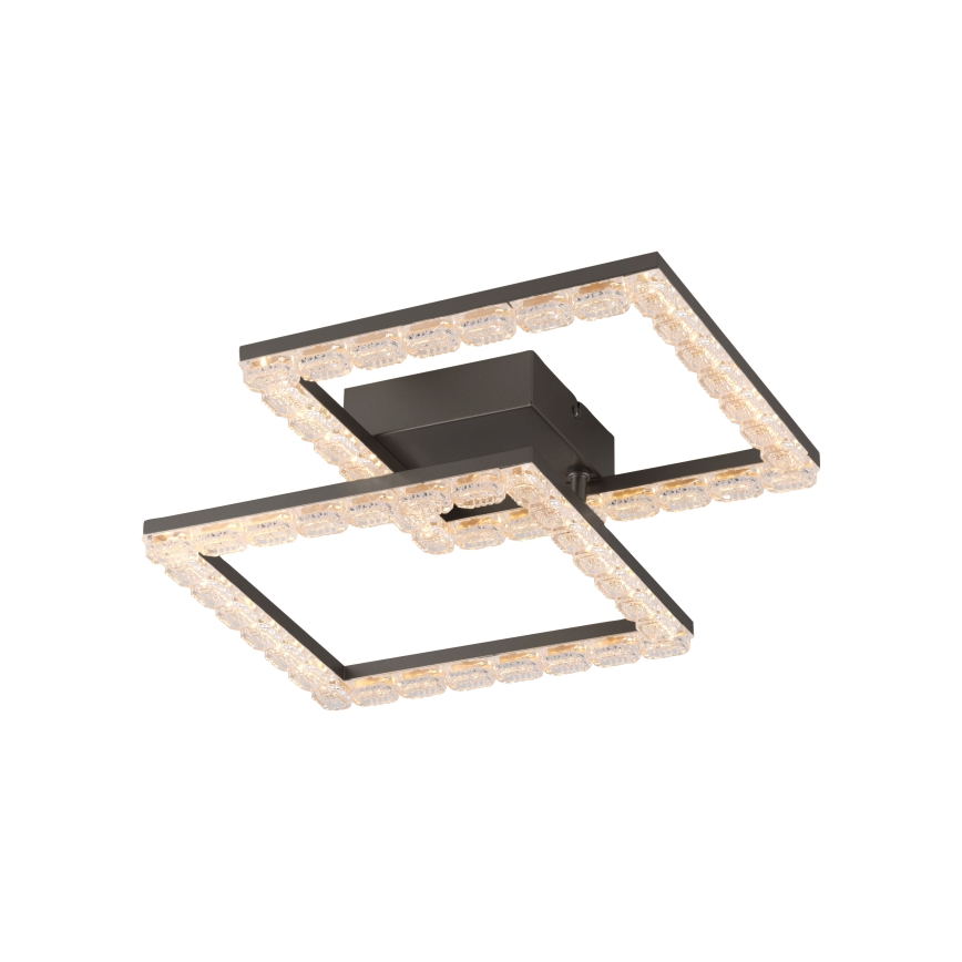 JUST LIGHT. 14732-18 - LED laelamp GLITRA LED/17,5W/230V 37,6x37,6 cm must