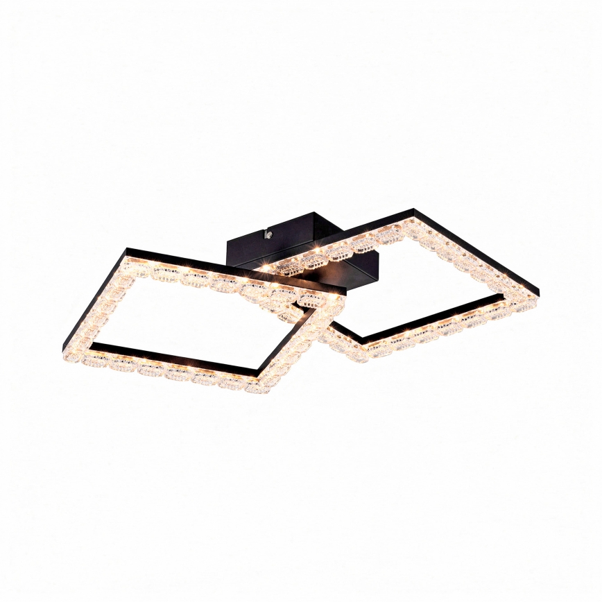 JUST LIGHT. 14732-18 - LED laelamp GLITRA LED/17,5W/230V 37,6x37,6 cm must