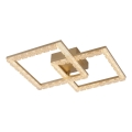 JUST LIGHT. 14732-60 - LED laelamp GLITRA LED/17,5W/230V 37,6x37,6 cm kuldne