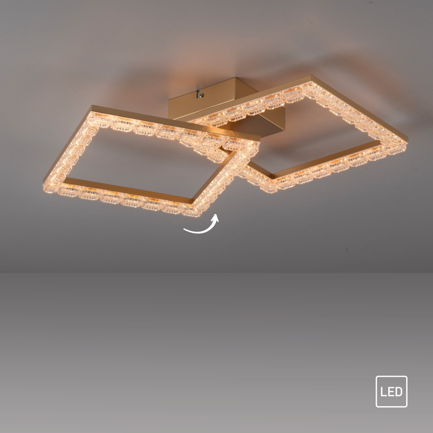 JUST LIGHT. 14732-60 - LED laelamp GLITRA LED/17,5W/230V 37,6x37,6 cm kuldne
