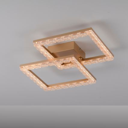 JUST LIGHT. 14732-60 - LED laelamp GLITRA LED/17,5W/230V 37,6x37,6 cm kuldne