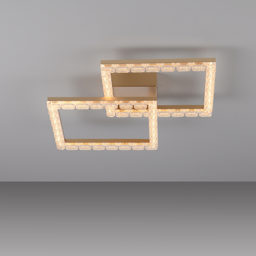 JUST LIGHT. 14732-60 - LED laelamp GLITRA LED/17,5W/230V 37,6x37,6 cm kuldne
