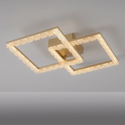 JUST LIGHT. 14732-60 - LED laelamp GLITRA LED/17,5W/230V 37,6x37,6 cm kuldne