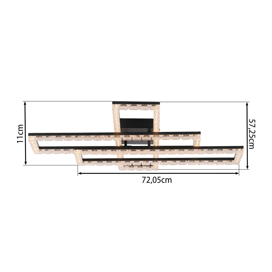 JUST LIGHT. 14733-18 - LED laelamp GLITRA LED/35W/230V 57x72 cm must
