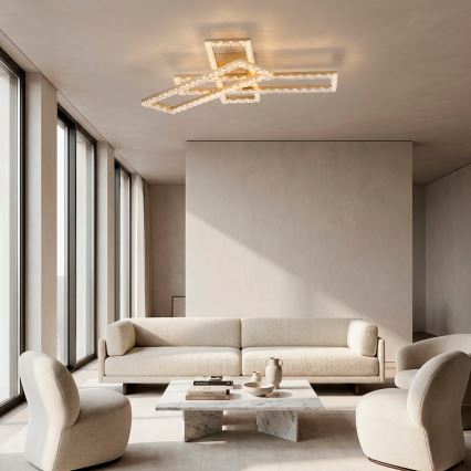 JUST LIGHT. 14733-60 - LED laelamp GLITRA LED/35W/230V 57,25x72,05 cm kuldne