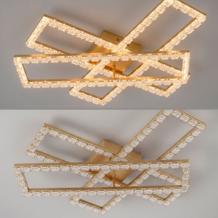 JUST LIGHT. 14733-60 - LED laelamp GLITRA LED/35W/230V 57,25x72,05 cm kuldne