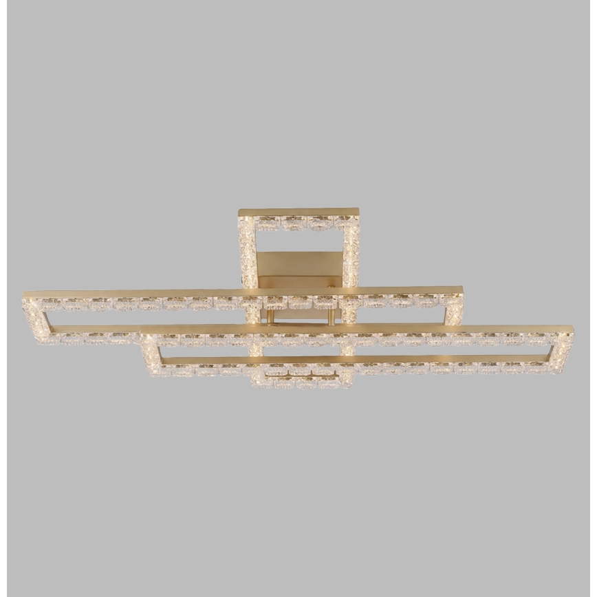 JUST LIGHT. 14733-60 - LED laelamp GLITRA LED/35W/230V 57,25x72,05 cm kuldne