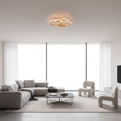 JUST LIGHT. 14734-60 - LED laevalgusti GLITRA LED/37W/230V läbimõõt 50 cm kuldne