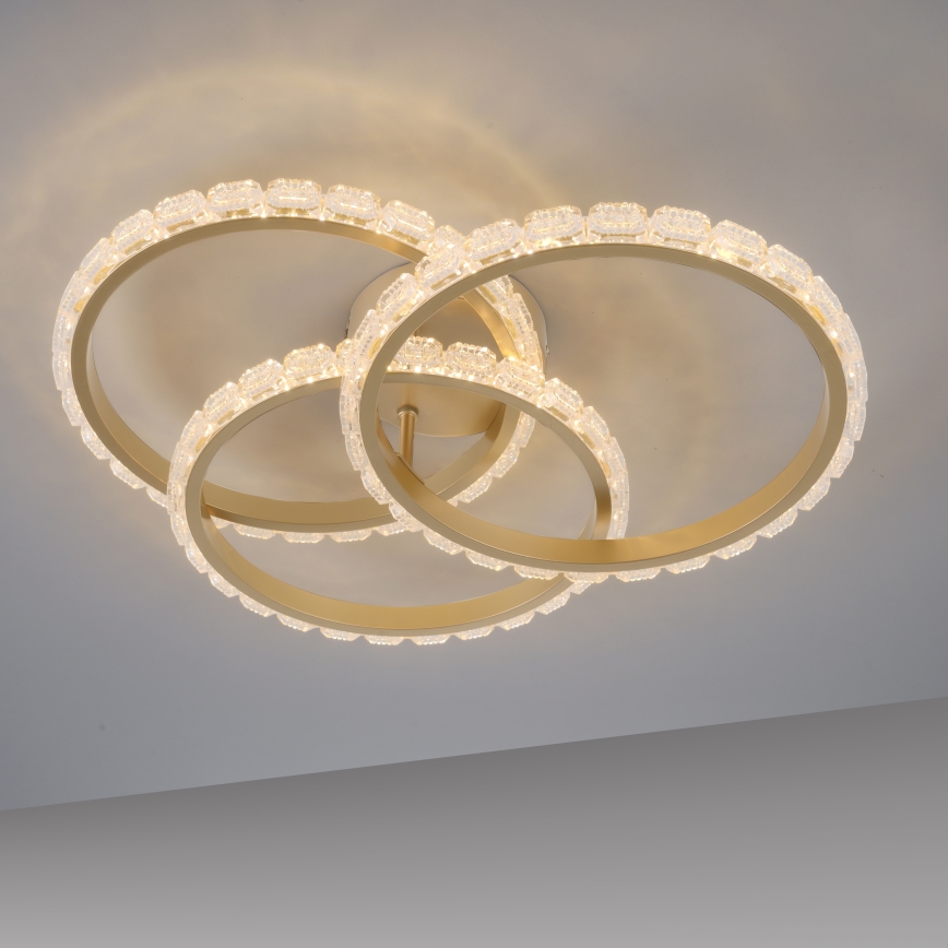 JUST LIGHT. 14734-60 - LED laevalgusti GLITRA LED/37W/230V läbimõõt 50 cm kuldne