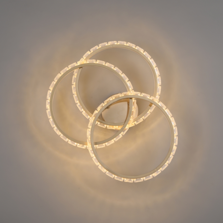 JUST LIGHT. 14734-60 - LED laevalgusti GLITRA LED/37W/230V läbimõõt 50 cm kuldne