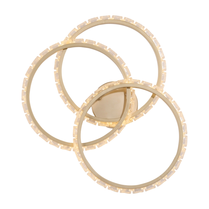 JUST LIGHT. 14734-60 - LED laevalgusti GLITRA LED/37W/230V läbimõõt 50 cm kuldne