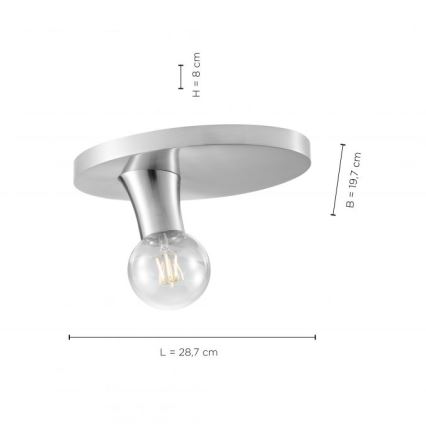JUST LIGHT. 14777-55 - Laevalgusti TURN ME 1xE27/60W/230V matt kroom