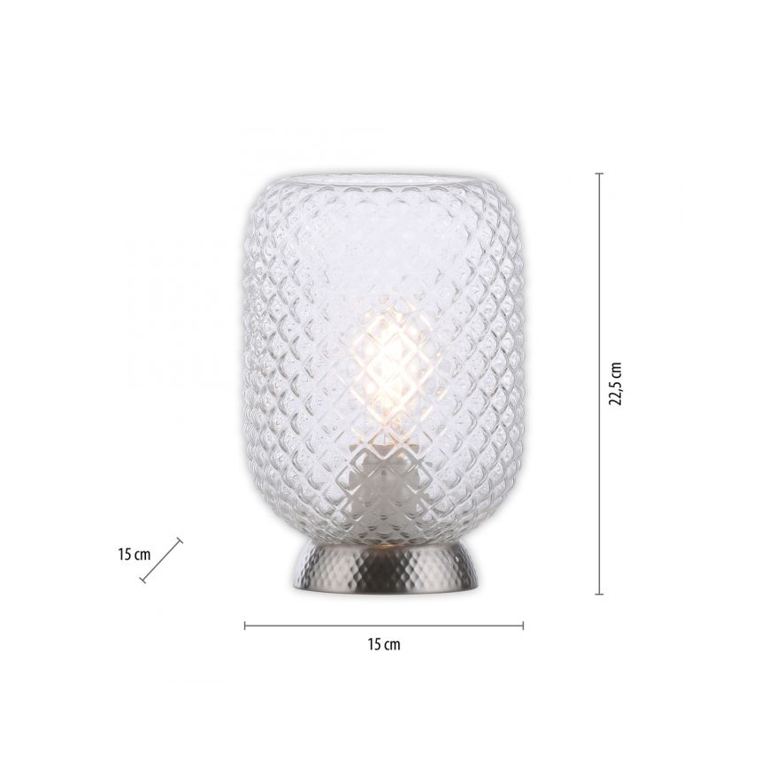 JUST LIGHT. 14906-55 - Laualamp REISHI 1xE27/40W/230V matt kroom